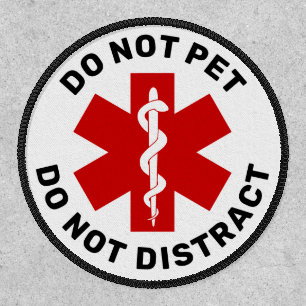 Medical Alert Service Dog Do Not Pet Vest Velcro Patch