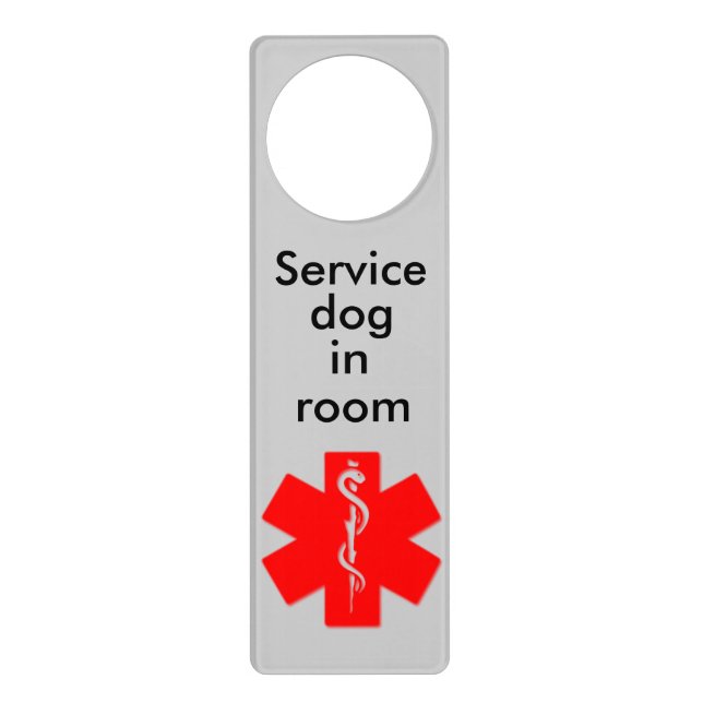 Medical Alert Service Dog Door Hanger (Front)