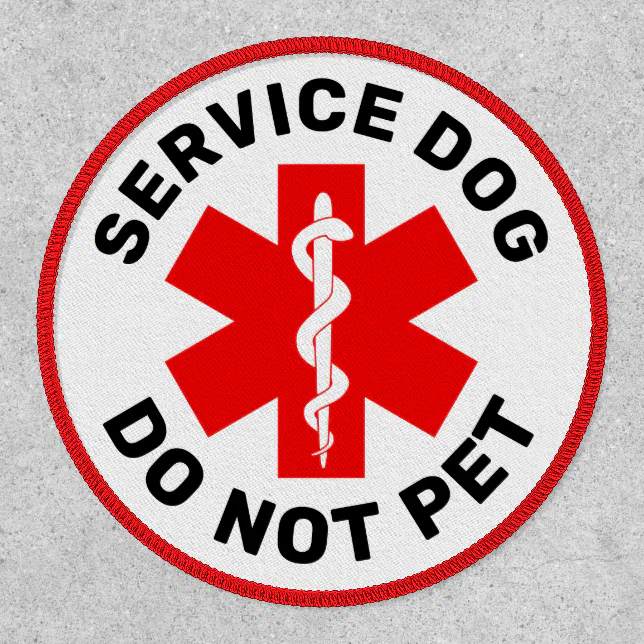 Medical Alert Service Dog Patch Zazzle