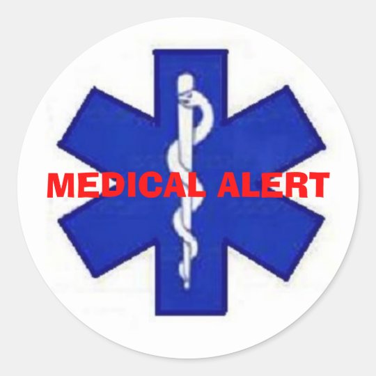 MEDICAL ALERT STICKER Zazzle