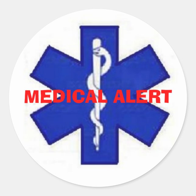 MEDICAL ALERT STICKER (Front)