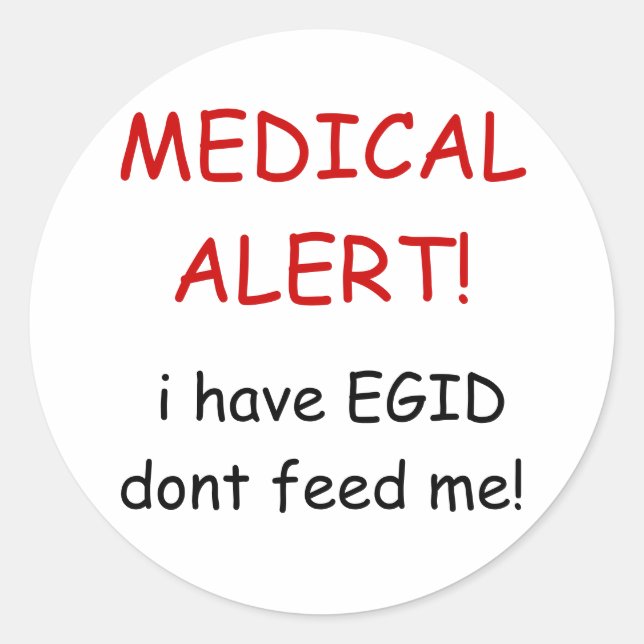 MEDICAL ALERT sticker (Front)