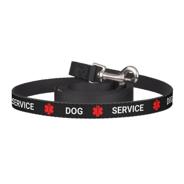 Medical Alert Symbol Service Dog Leash (Hook)