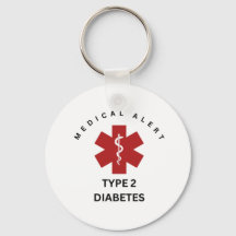 MEDICAL ALERTY TYPE 2 DIABETES KEYCHAIN