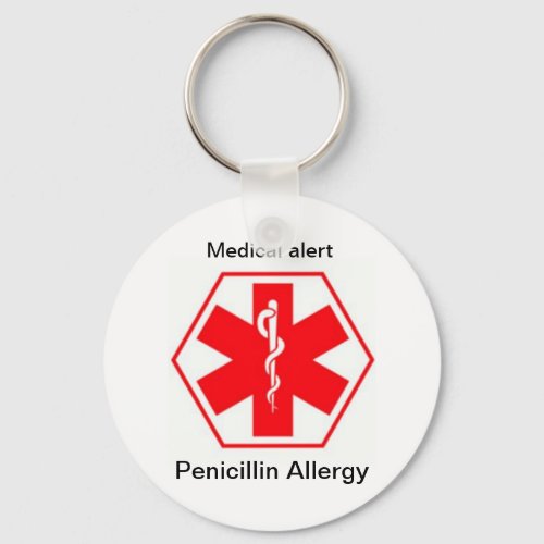 Medical allergy alert keychains customizable