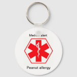 Medical Allergy Alert Keychains (customizable) at Zazzle