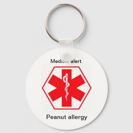 Medical Allergy Alert Keychains (customizable)