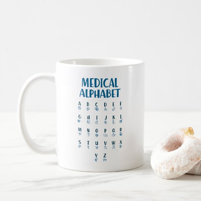 Medical Alphabet Coffee Mug (With Donut)