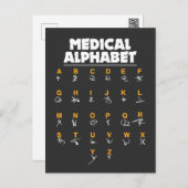 Medical Alphabet For Doctors Nurses Chemists Postcard (Front/Back)