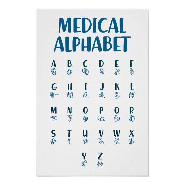 Medical Alphabet Poster (Front)