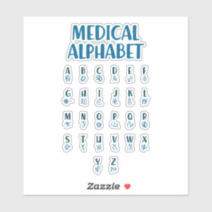 Medical Alphabet Sticker