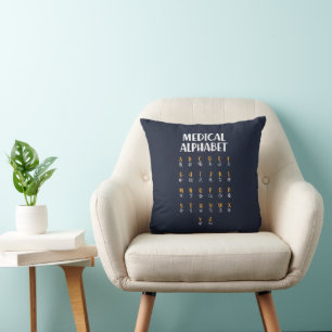 Medical Alphabet Throw Pillow