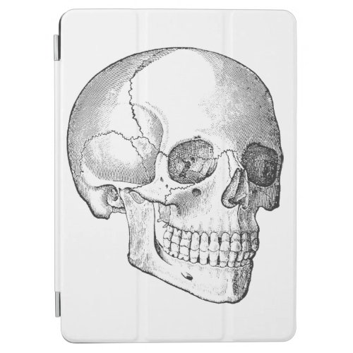 Medical anatomy vintage skull drawing monochrome iPad air cover
