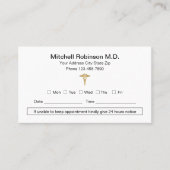 Medical Appointment Business Card Template (Front)