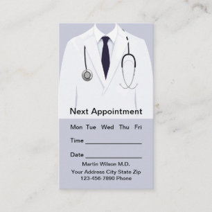 Medical Appointment Business Card Template