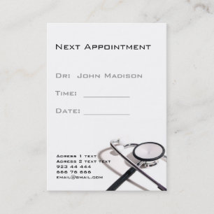 Medical appointment Card