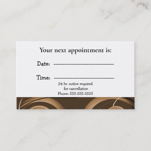 Medical Appointment Card Brown Abstract