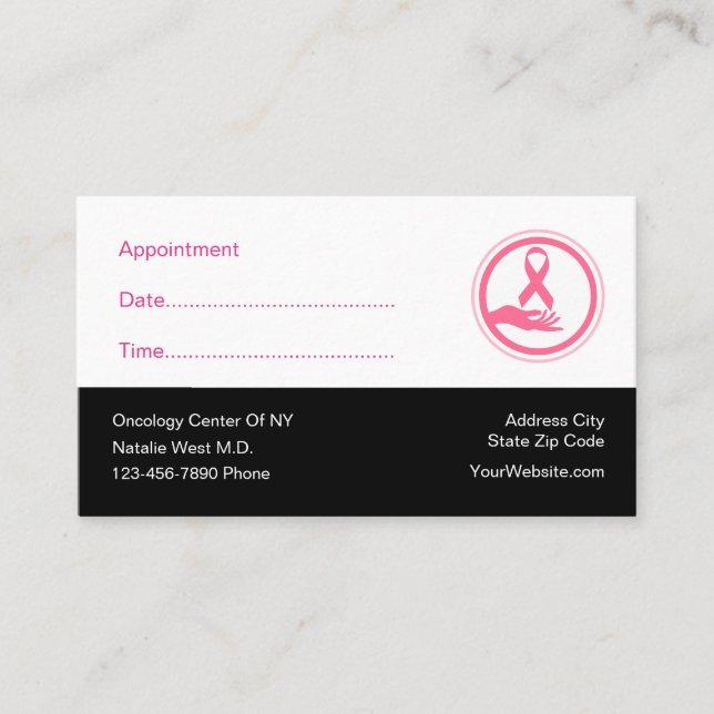 Medical Appointment Cards For A Doctor (Front)