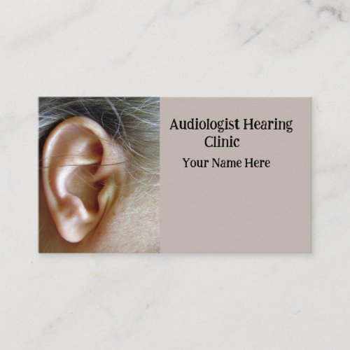 medical appointment hearing aids audiology  business card