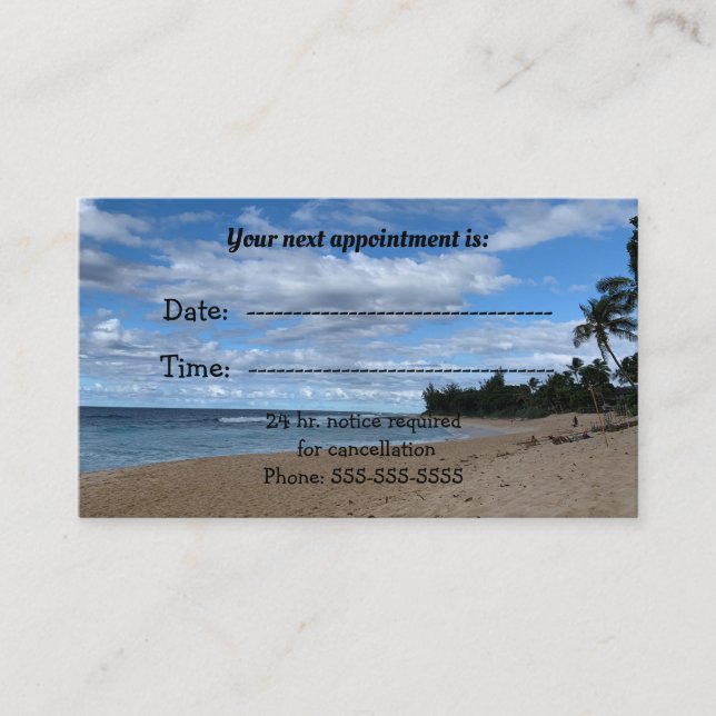 Medical Appointment On The Beach Card (Front)