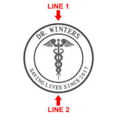 Medical Arts Draper Decanter Set w/ Whiskey Glass (Design)