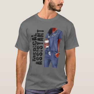 Medical Assistant Afro Love Melanin African Americ T-Shirt