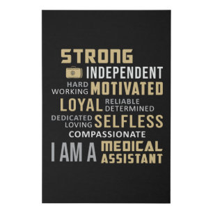 Medical Assistant Assistants Doctor Nurse Funny Faux Canvas Print