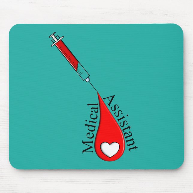 Medical Assistant Blood Drop Art Mouse Pad