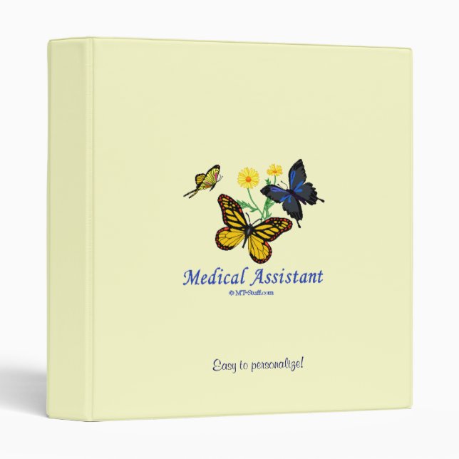 Medical Assistant Butterflies Binder (Front/Spine)