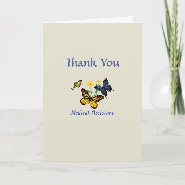 Medical Assistant Butterflies Thank You (Front)