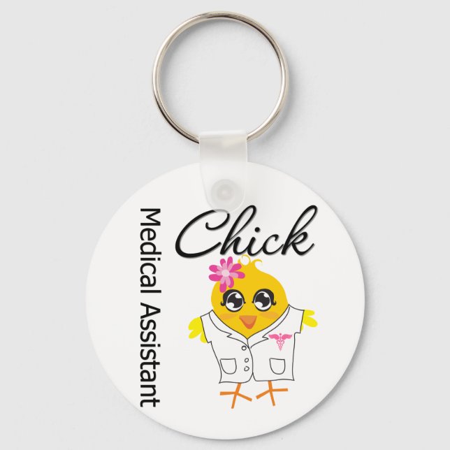 Medical Assistant Chick v2 Keychain (Front)