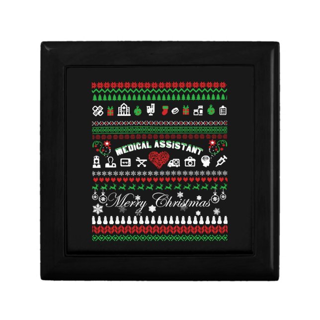 Medical Assistant Christmas Shirt Gift Box (Front)