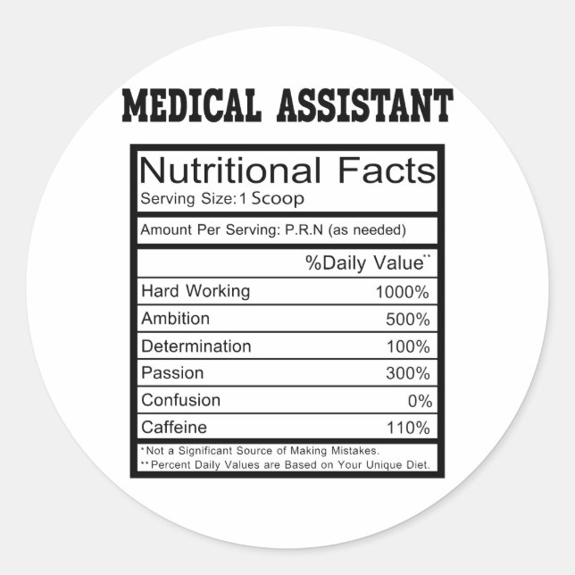 Medical Assistant Classic Round Sticker (Front)