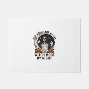 Medical Assistant Halloween Witch Vintage Engravin Doormat