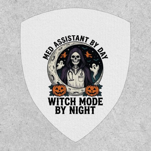 Medical Assistant Halloween Witch Vintage Engravin Patch