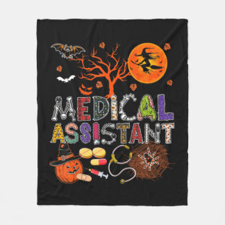 Medical Assistant Halloween Zombie Costume Scary P Fleece Blanket