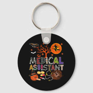 Medical Assistant Halloween Zombie Costume Scary P Keychain