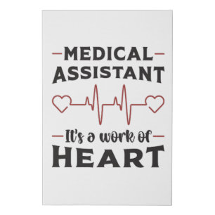 Medical Assistant Heart Doctor Medicine Funny Faux Canvas Print
