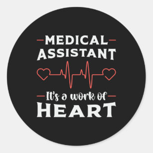 Medical Assistant Heart Doctor Medicine Nurse Classic Round Sticker