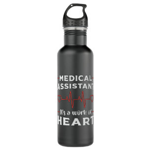 Medical Assistant Heart Doctor Medicine Nurse Stainless Steel Water Bottle