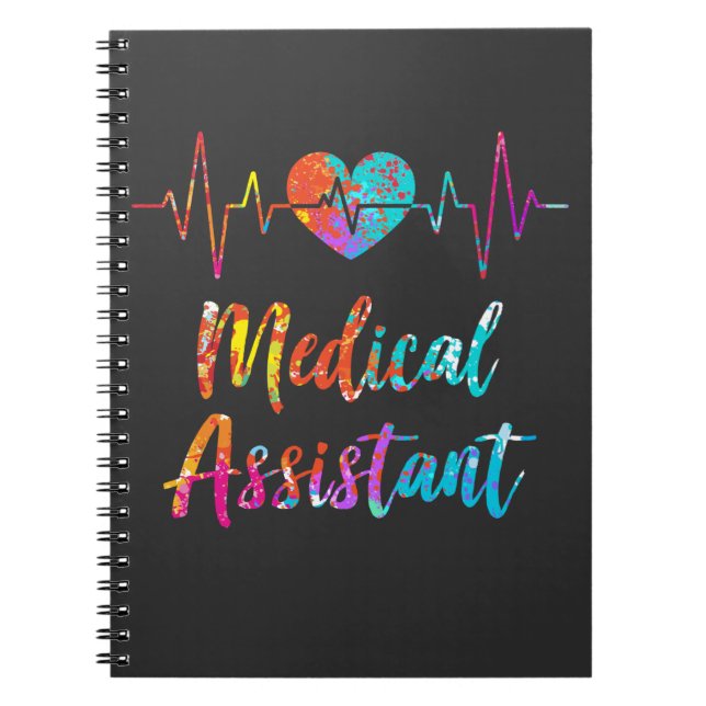 Medical Assistant Heartbeat Nursing Hospital Heart Notebook (Front)