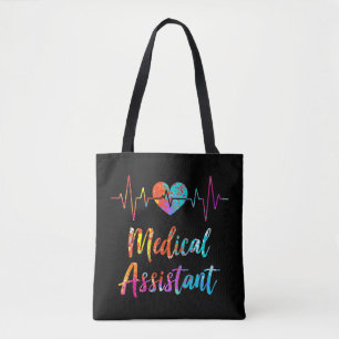 Medical Assistant Heartbeat Nursing Hospital Heart Tote Bag