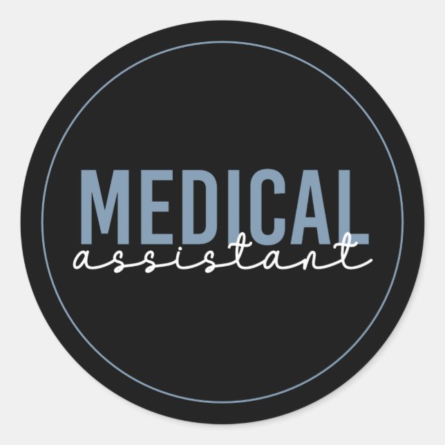 Medical Assistant MA | Clinical Assistant Classic Round Sticker (Front)