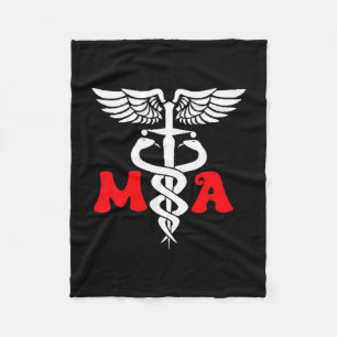 Medical assistant ma cma nursing doctor assistant fleece blanket