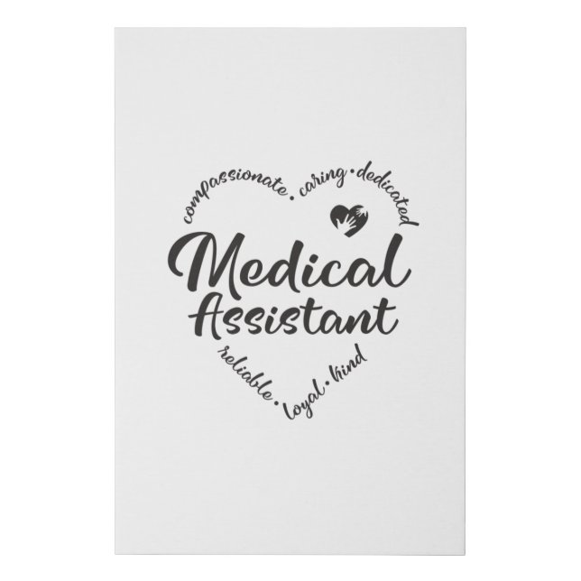 Medical  assistant, MA medical Faux Canvas Print (Front)