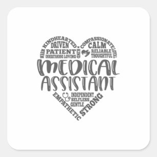 Medical assistant, MA medical Square Sticker