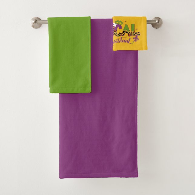 Medical Assistant - Mardi Gras Bath Towel Set (Insitu)