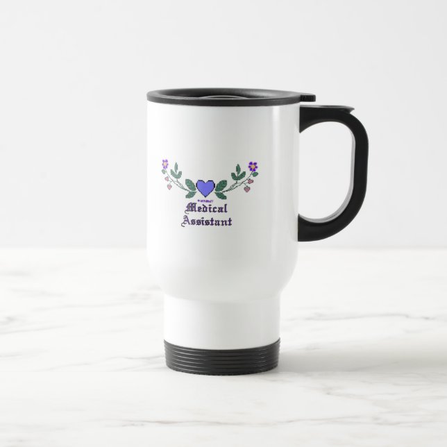 Medical Assistant P Crossstitch Travel Mug (Right)