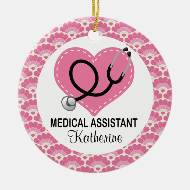 Medical Assistant Personalized Ornament (Front)