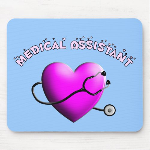 Medical Assistant PINK HEART Design Gifts Mouse Pad